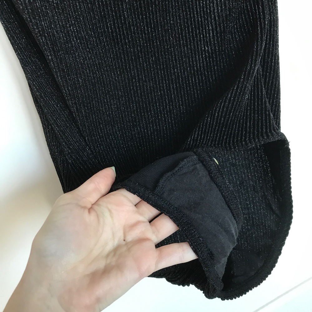 Out From Under Sparkly Shimmer Halter Bodysuit - image 4